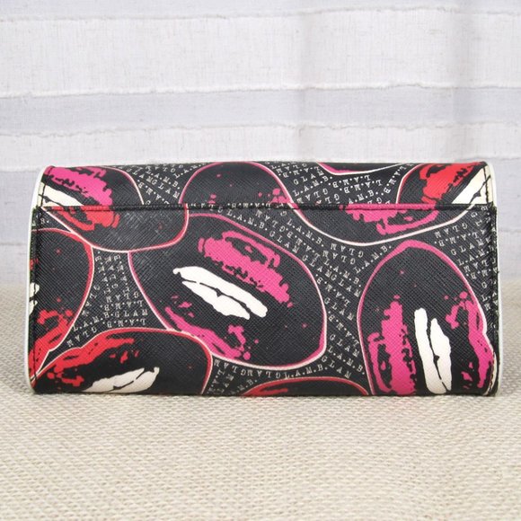 L.A.M.B. Worthington Satchel and Matching Wallet in Kiss Me Print with Dust Bag - Picture 10 of 16